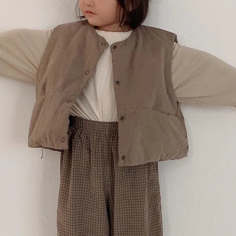 Dziecięca kamizelka w kratkę – unisex