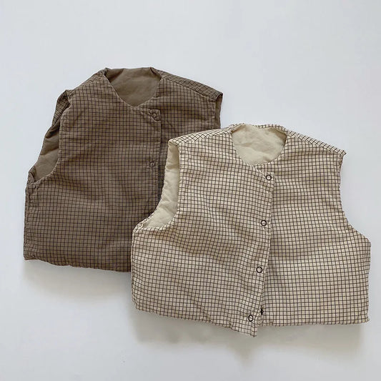 Dziecięca kamizelka w kratkę – unisex
