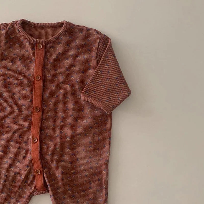 Kombinezon niemowlęcy z bawełny wafelkowej