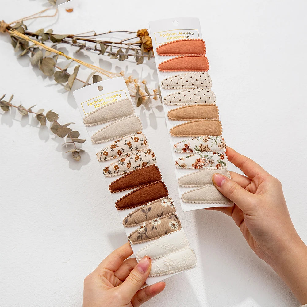 materiałowe spinki łezki