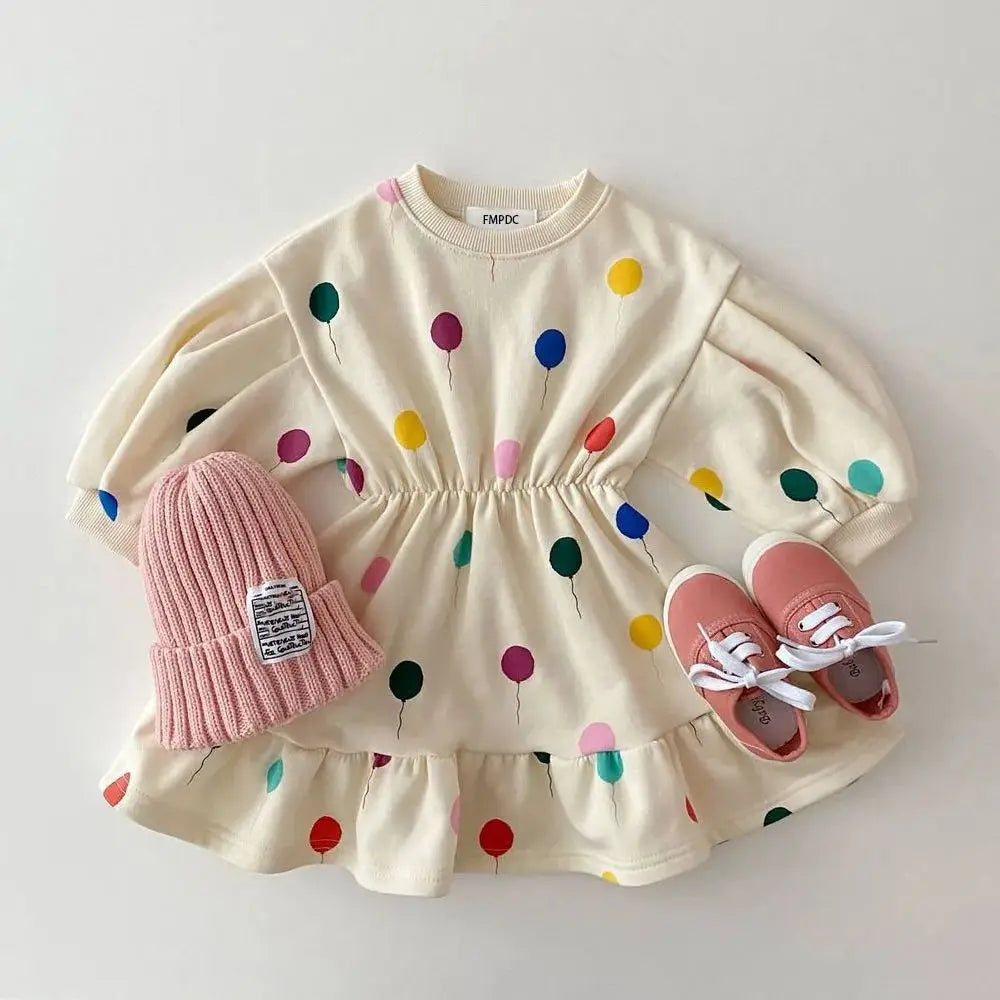 Dziewczęca sukienka z balonikami