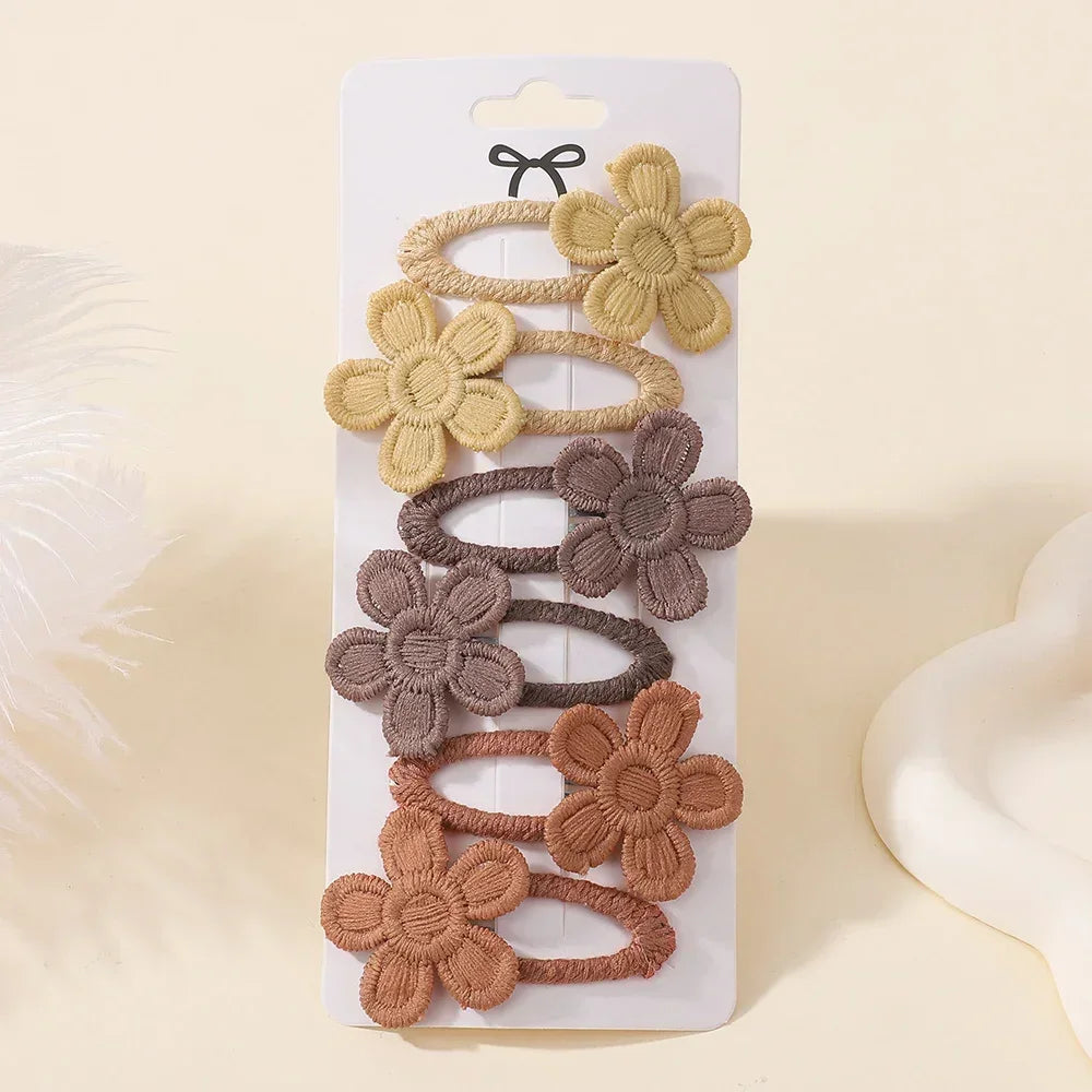 materiałowe spinki kwiaty