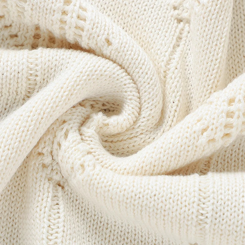 Ażurowy kocyk bawełniany 70x90 cm