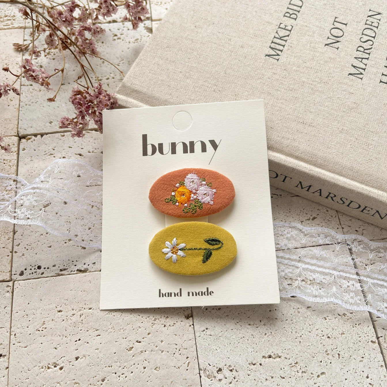 Spinki do włosów botaniczne wzory