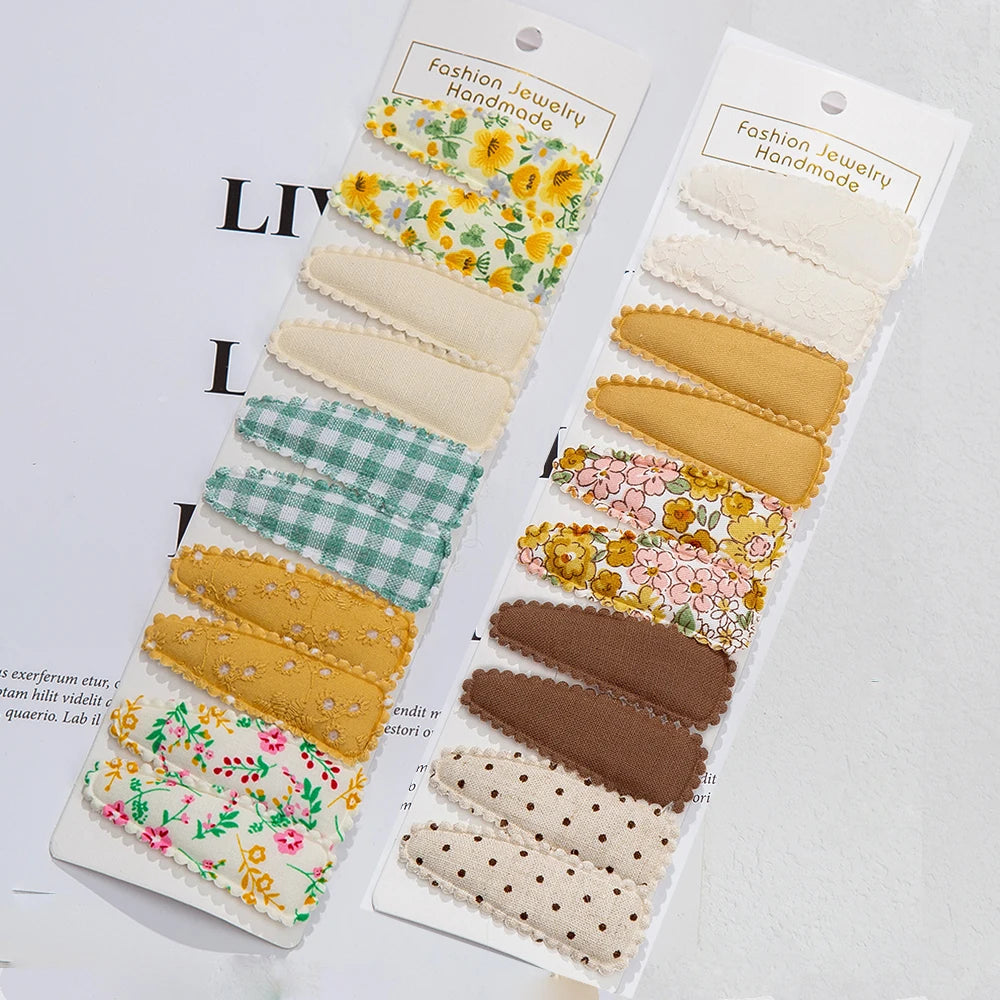 materiałowe spinki łezki