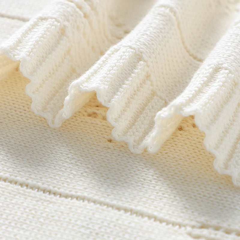 Ażurowy kocyk bawełniany 70x90 cm