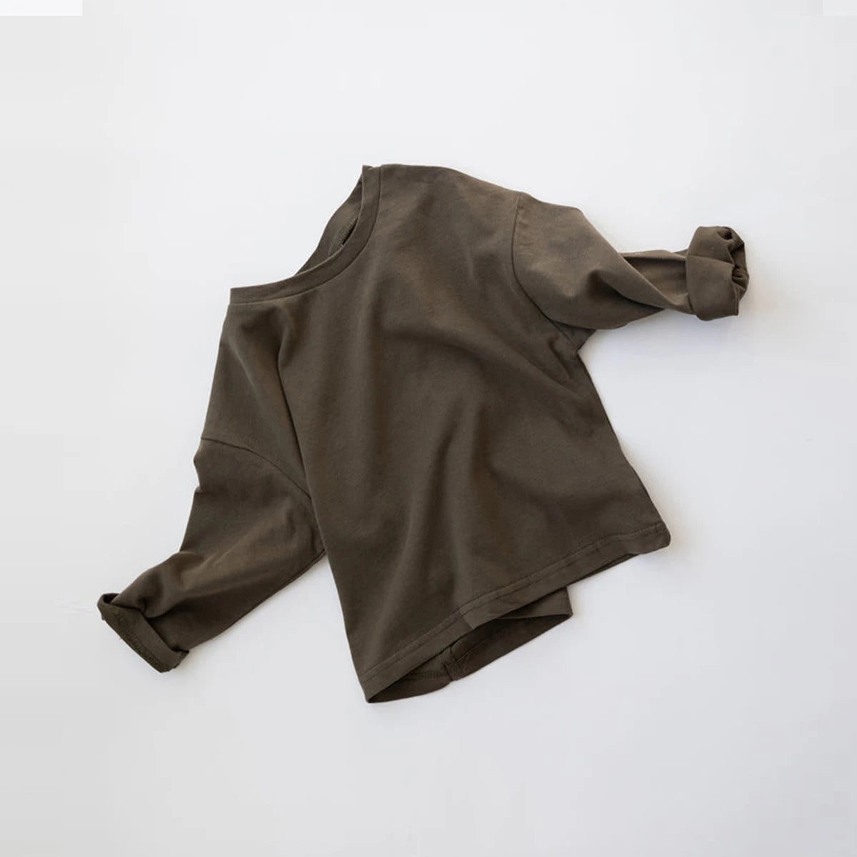 Bawełniana koszulka oversize z długim rękawem