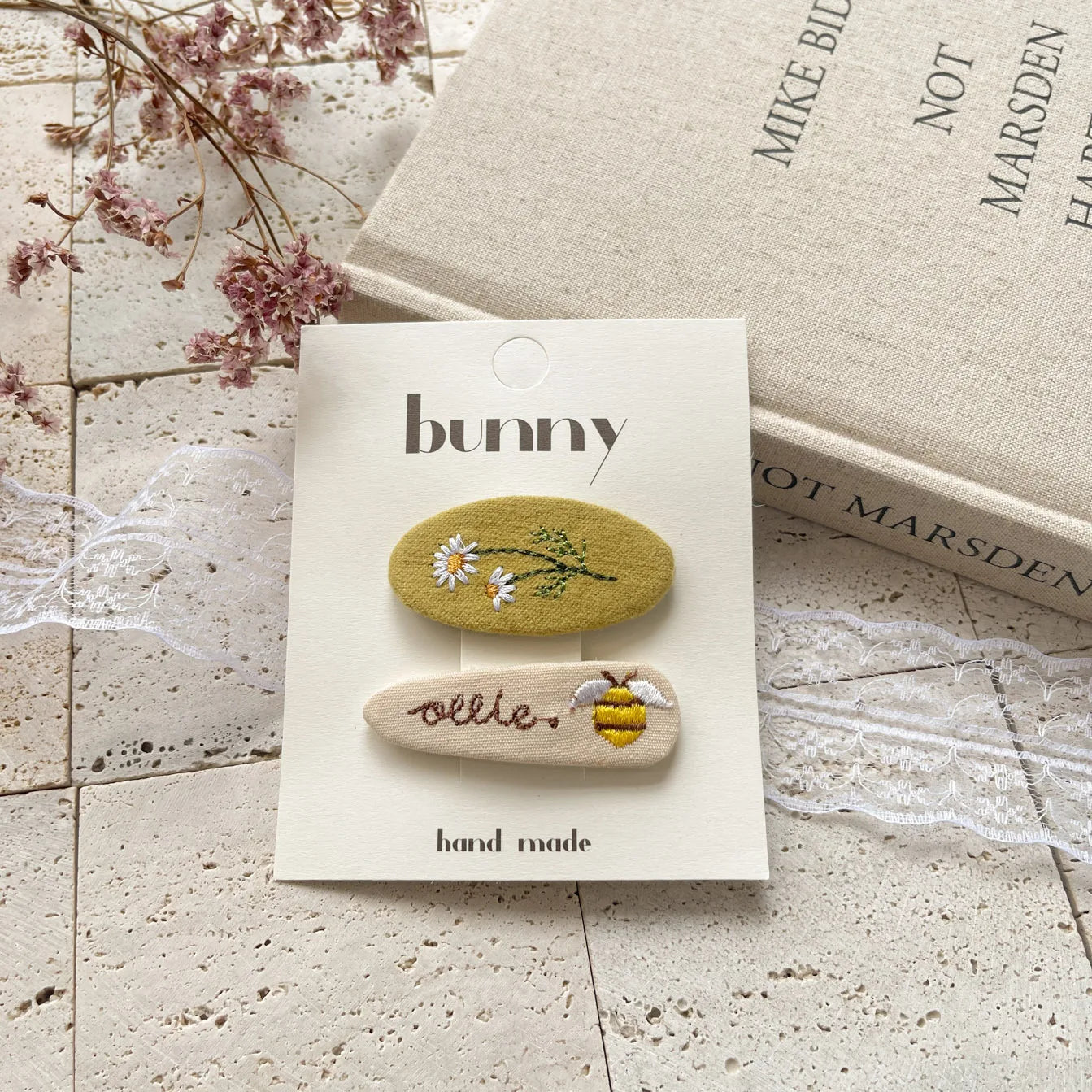 Spinki do włosów botaniczne wzory