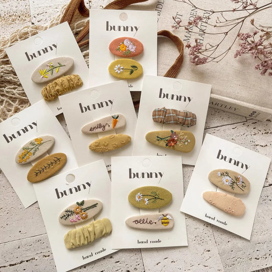 Spinki do włosów botaniczne wzory