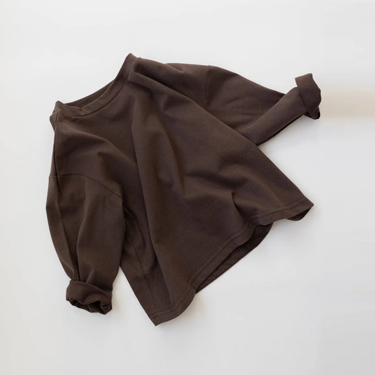 Bawełniana koszulka oversize z długim rękawem