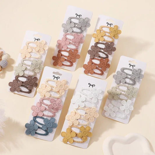 materiałowe spinki kwiaty