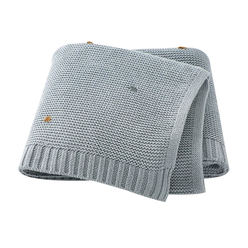 Bawełniany kocyk dla dzieci 90x70 cm kropki