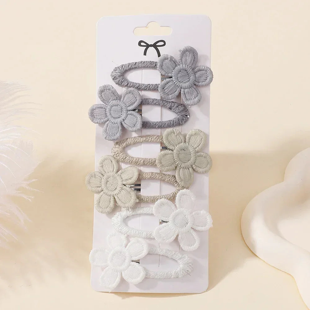 materiałowe spinki kwiaty