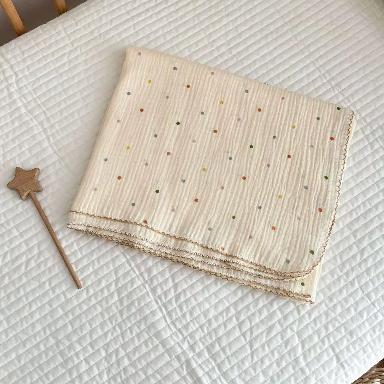 Muślinowy otulacz dla niemowląt 110x130 cm