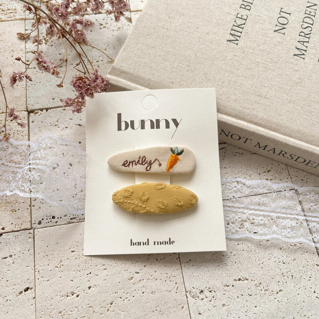 Spinki do włosów botaniczne wzory