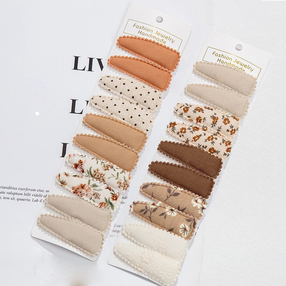 materiałowe spinki łezki