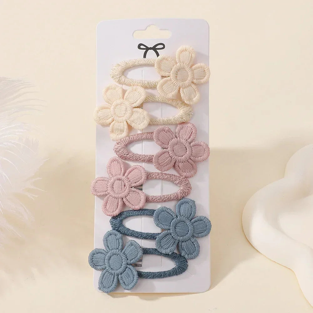 materiałowe spinki kwiaty